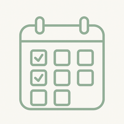 Icône calendrier vert