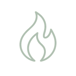 Icône flamme lumineuse