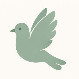 Icône oiseau vert
